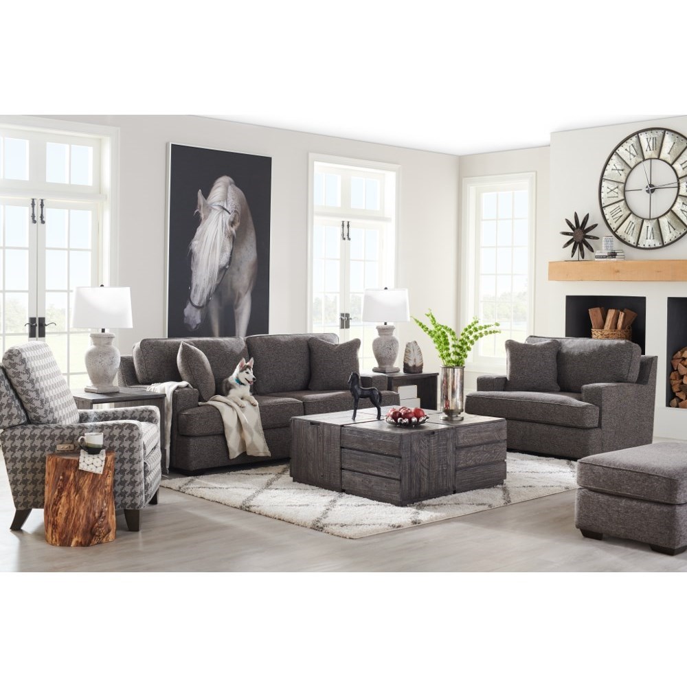 LaZBoy Paxton Contemporary Premier Sofa with Comfort Core Cushions